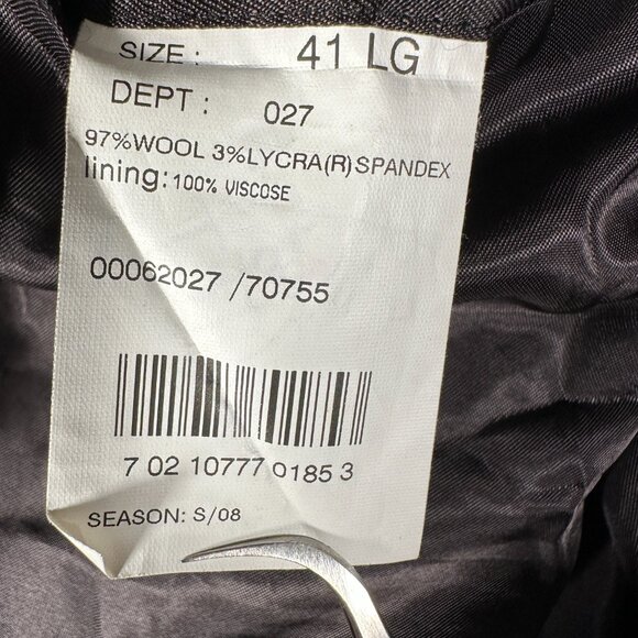 Brooks Brothers Blazer Men Size 41L Striped Wool Blend 346 Stretch Two Button - Picture 9 of 9